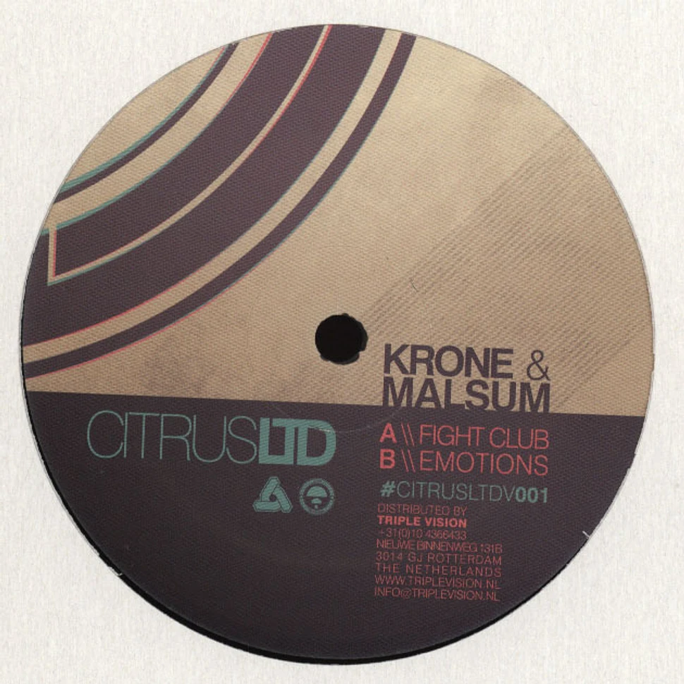 Krone & Malsum - Fightclub Emotions EP