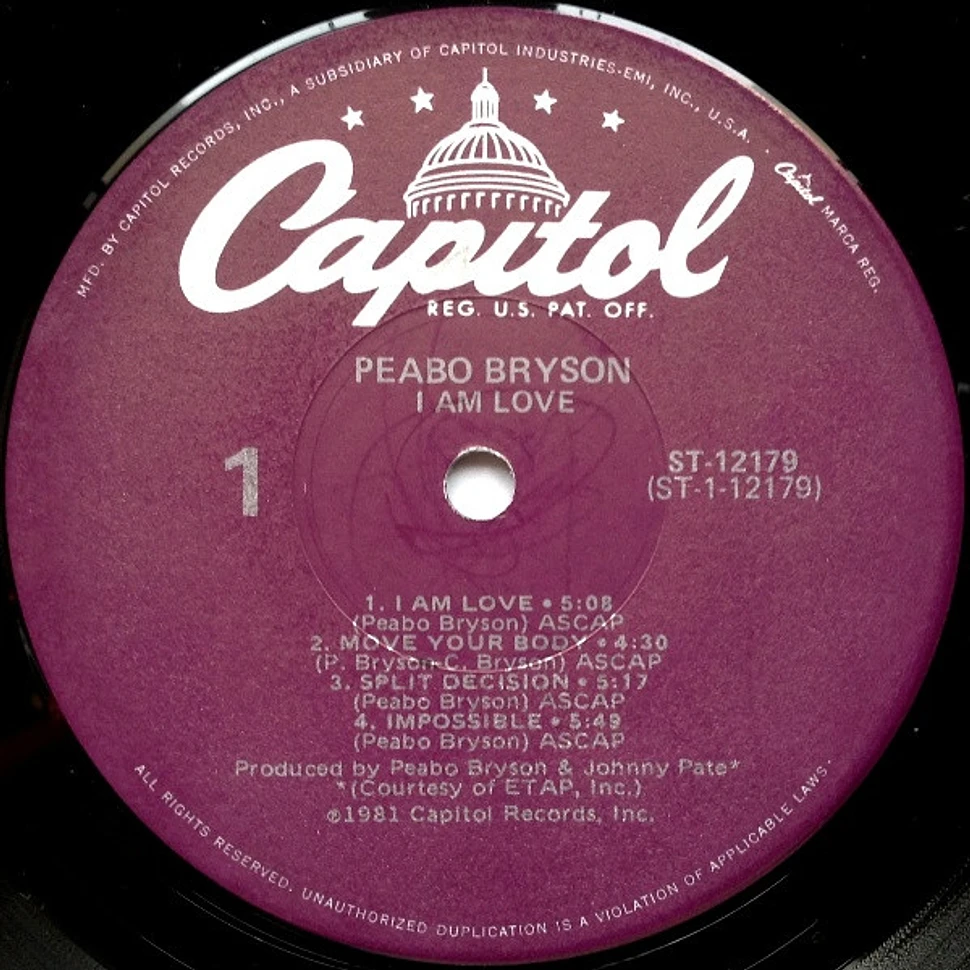 Peabo Bryson - I Am Love
