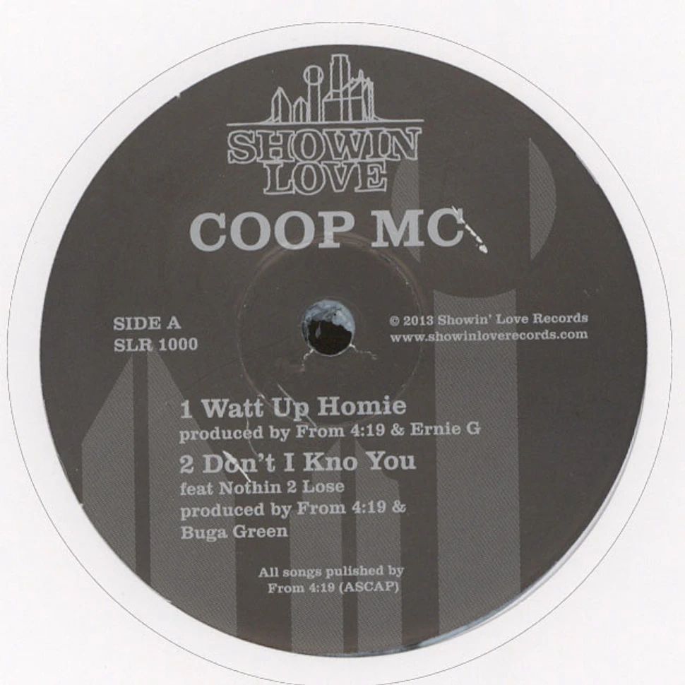 Coop MC - Watt Up Homie Grey & White Vinyl Edition