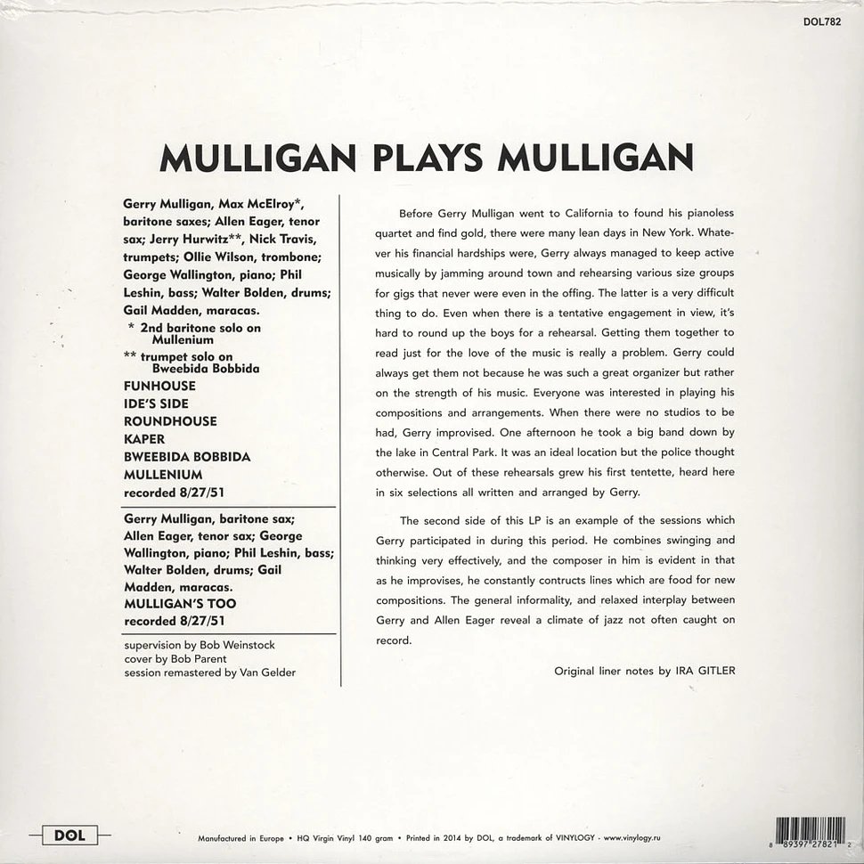 Gerry Mulligan - Mulligan Plays Mulligan
