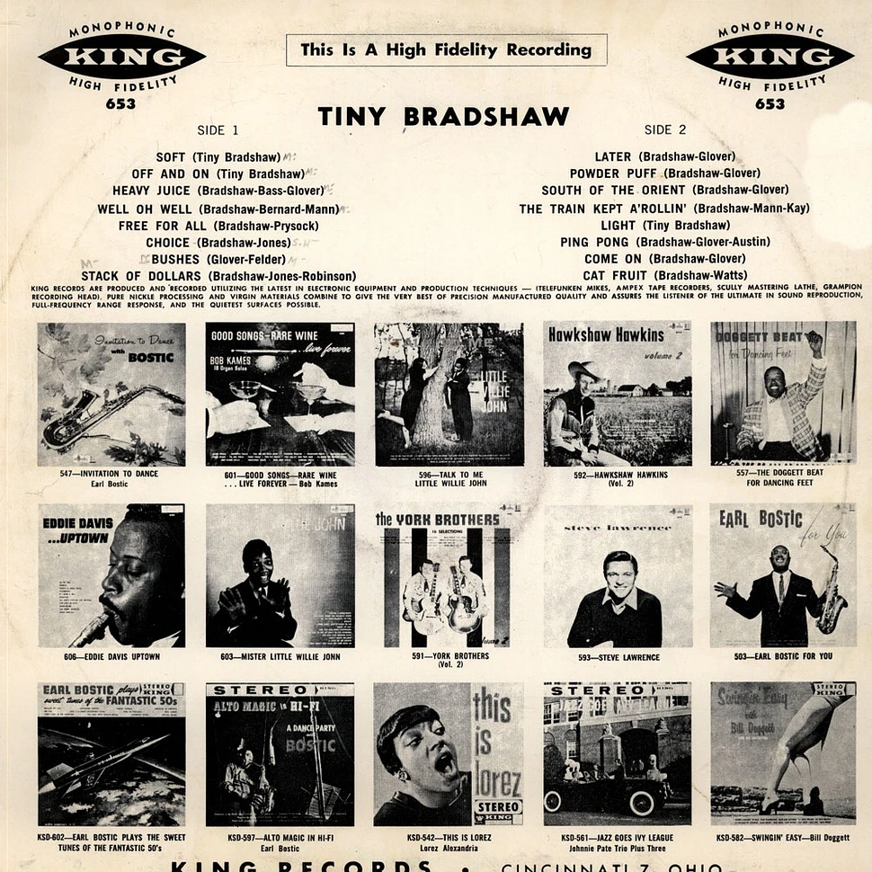 Tiny Bradshaw - A Tribute To Tiny Bradshaw The Great Composer