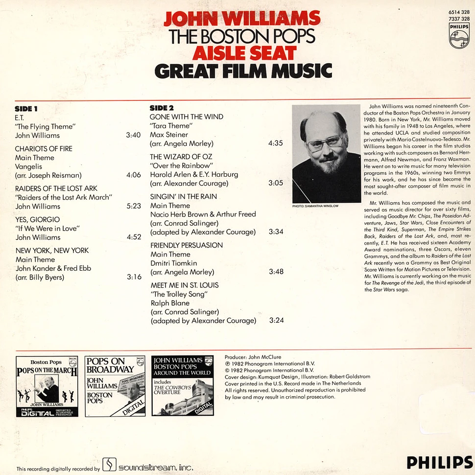 John Williams And The Boston Pops Orchestra - Aisle Seat