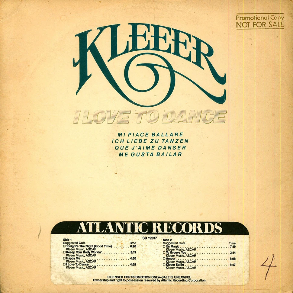 Kleeer - I Love To Dance