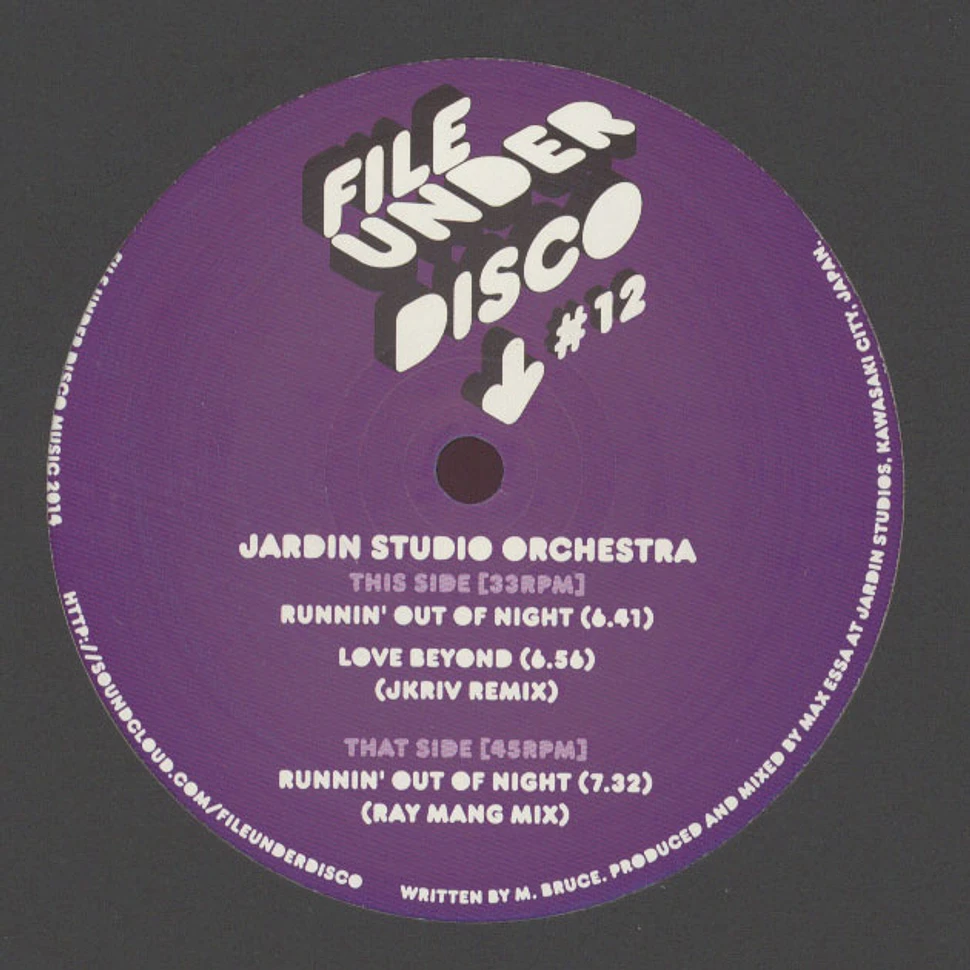 Jardin Studio Orchestra - Runnin' Out Of Night