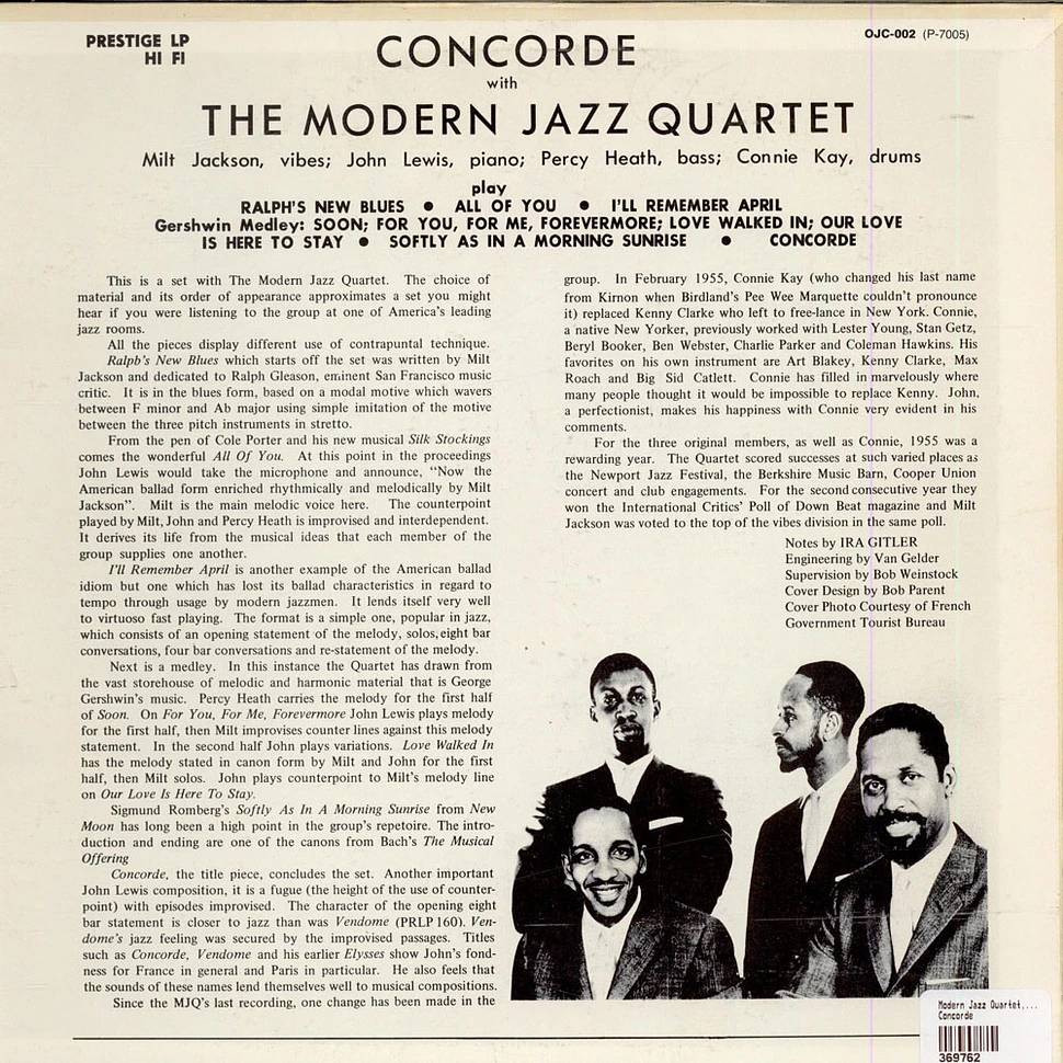 The Modern Jazz Quartet - Concorde