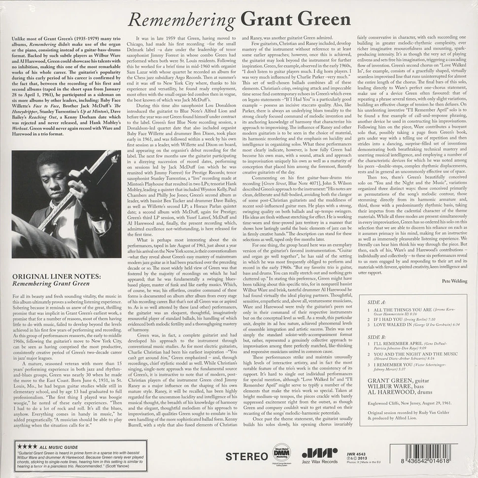 Grant Green - Remembering