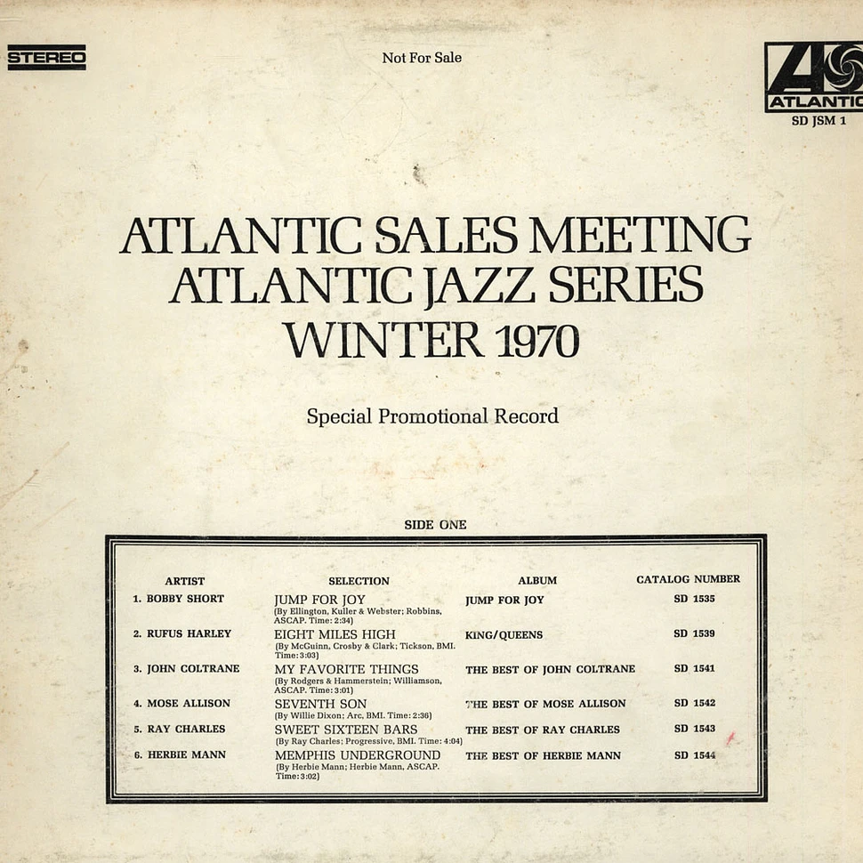V.A. - Atlantic Sales Meeting (Jazz Series) Winter 1970