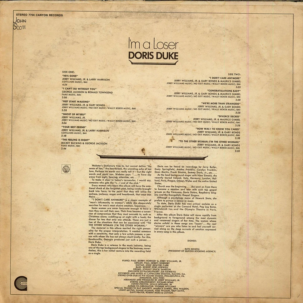 Doris Duke - I'm A Loser