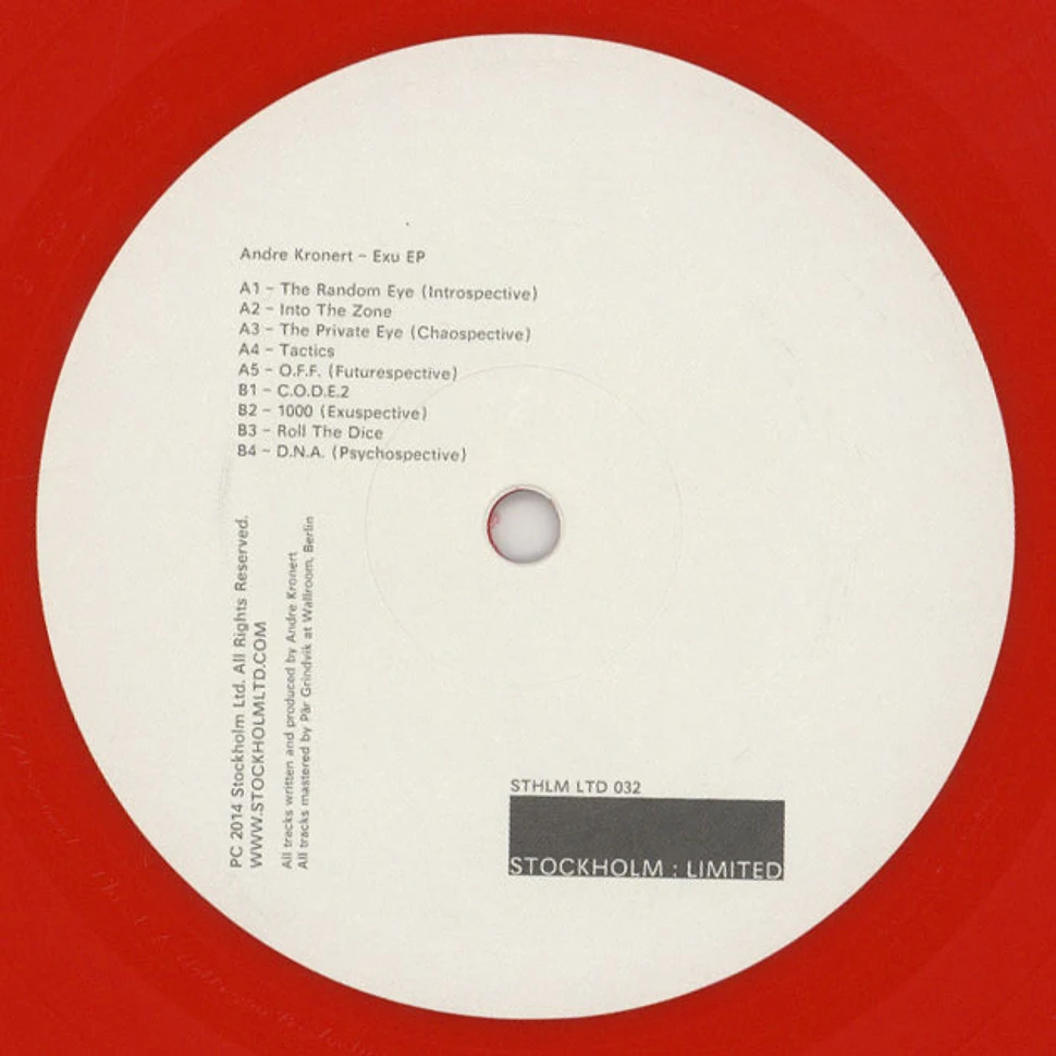 Andre Kronert - Exu EP Red Vinyl Edition