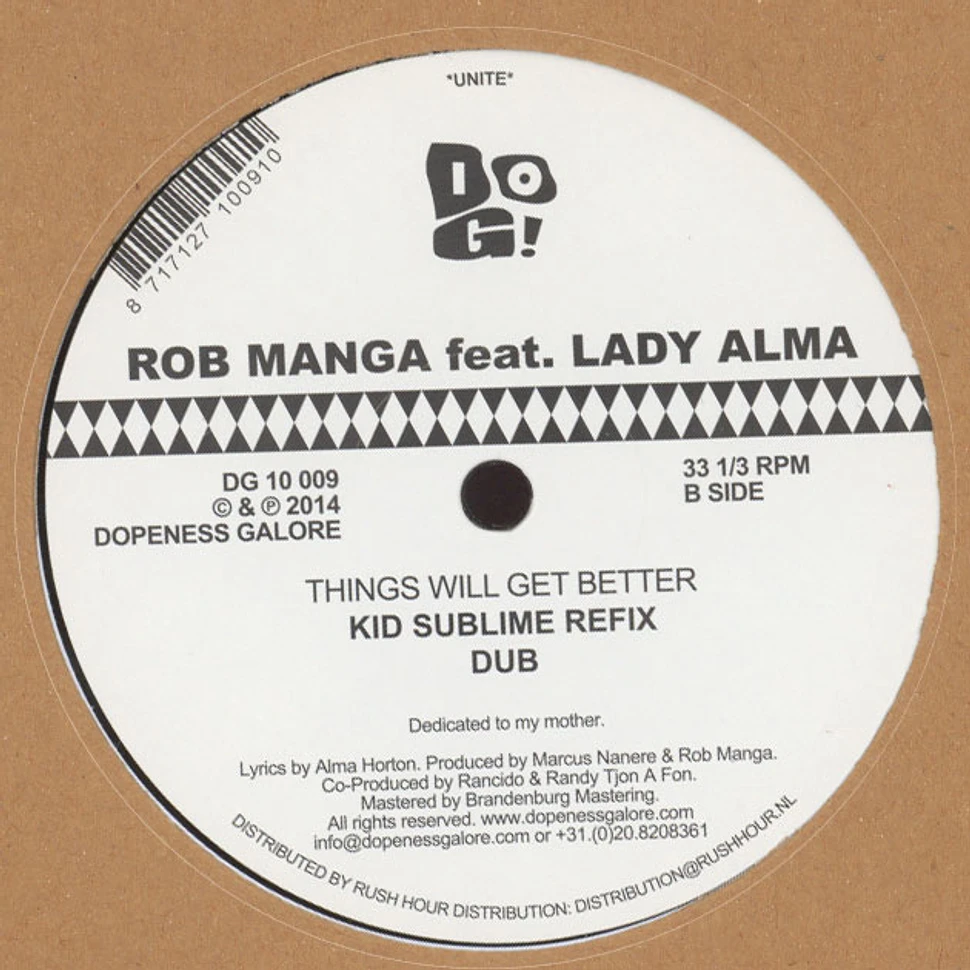 Rob Manga - Things Will Get Better Feat. Lady Alma