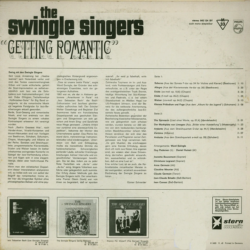 Les Swingle Singers - Getting Romantic