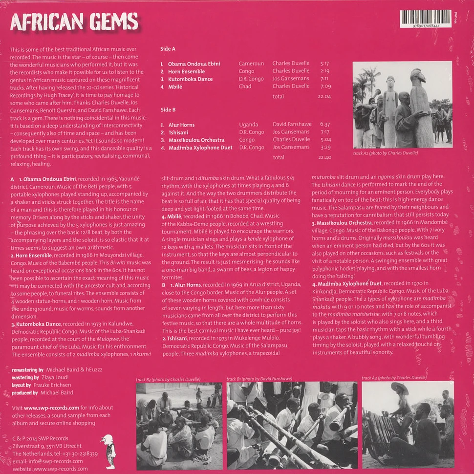 African Gems - Recordings By Charles Duvelle, Jos Gansemans, Benoit Quersin, David Fanshawe