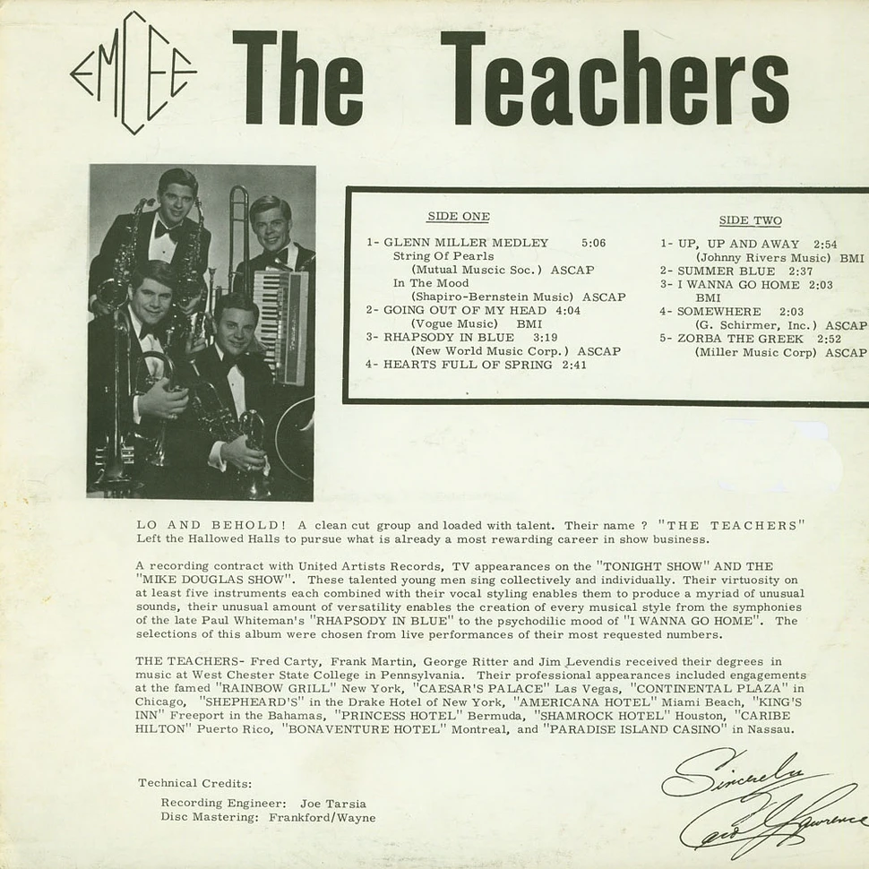 The Teachers - In Concert