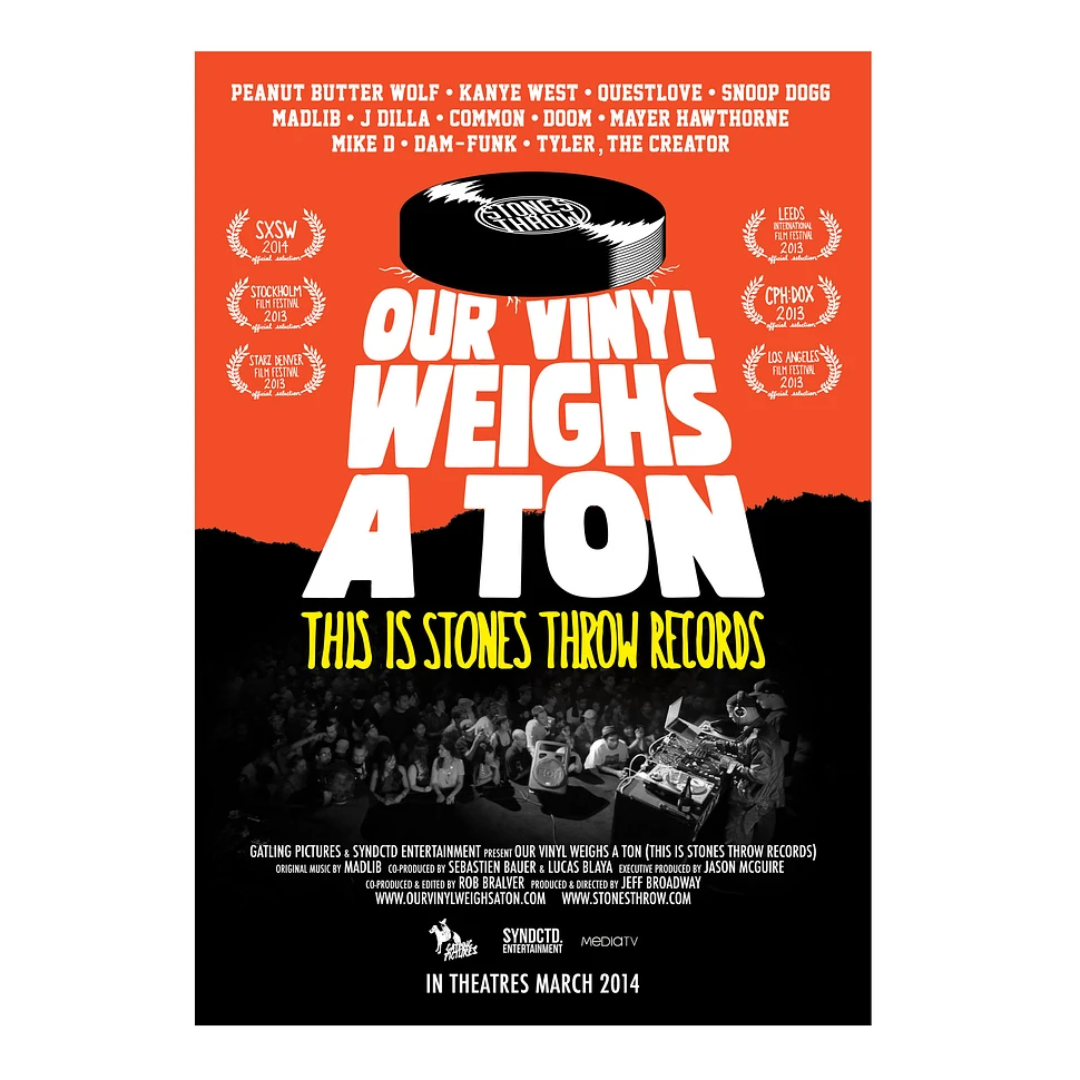 Stones Throw - Our Vinyl Weighs A Ton Red Poster