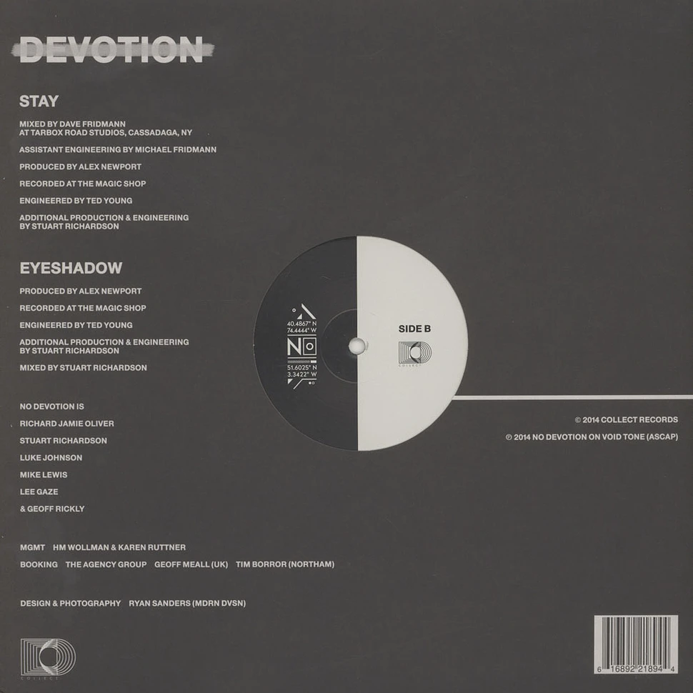 No Devotion - Stay / Eyeshadow Black Vinyl Edition