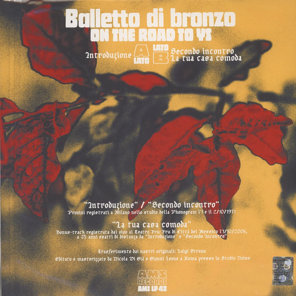 Balletto Di Bronzo - On The Road To Ys