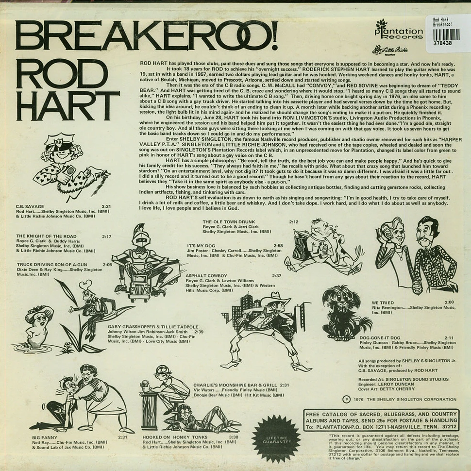 Rod Hart - Breakeroo!