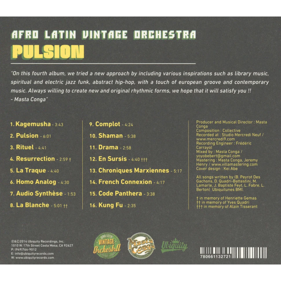 Afro Latin Vintage Orchestra - Pulsion