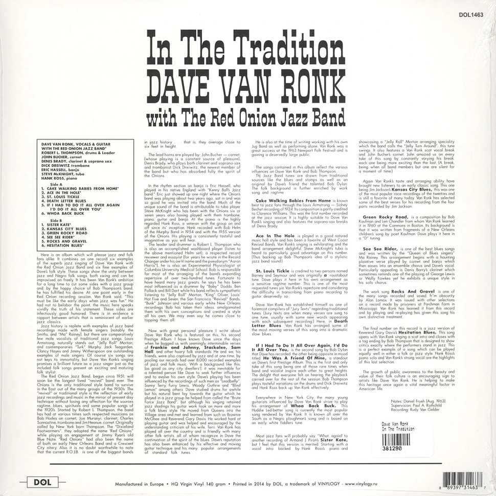 Dave Van Ronk - In The Tradition