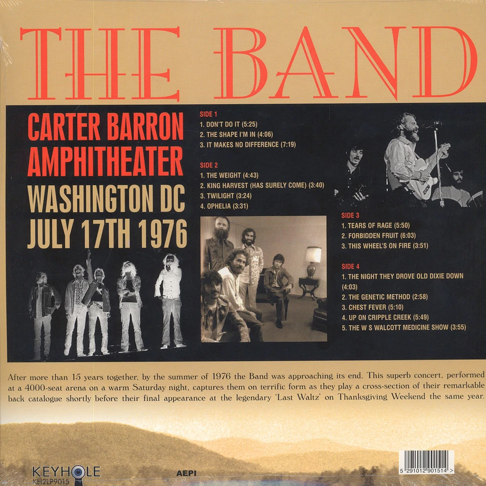 The Band - Carter Barron Amphitheater, Washington DC, July 17th 1976