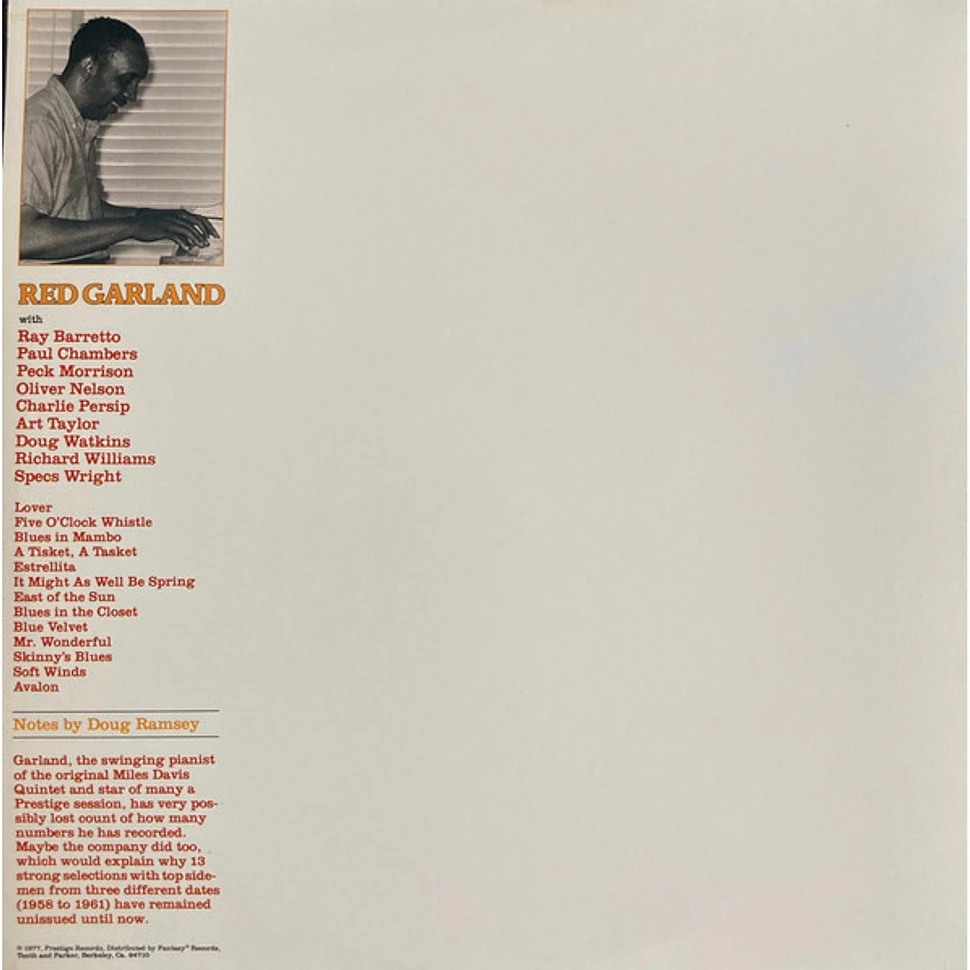 Red Garland - Rediscovered Masters