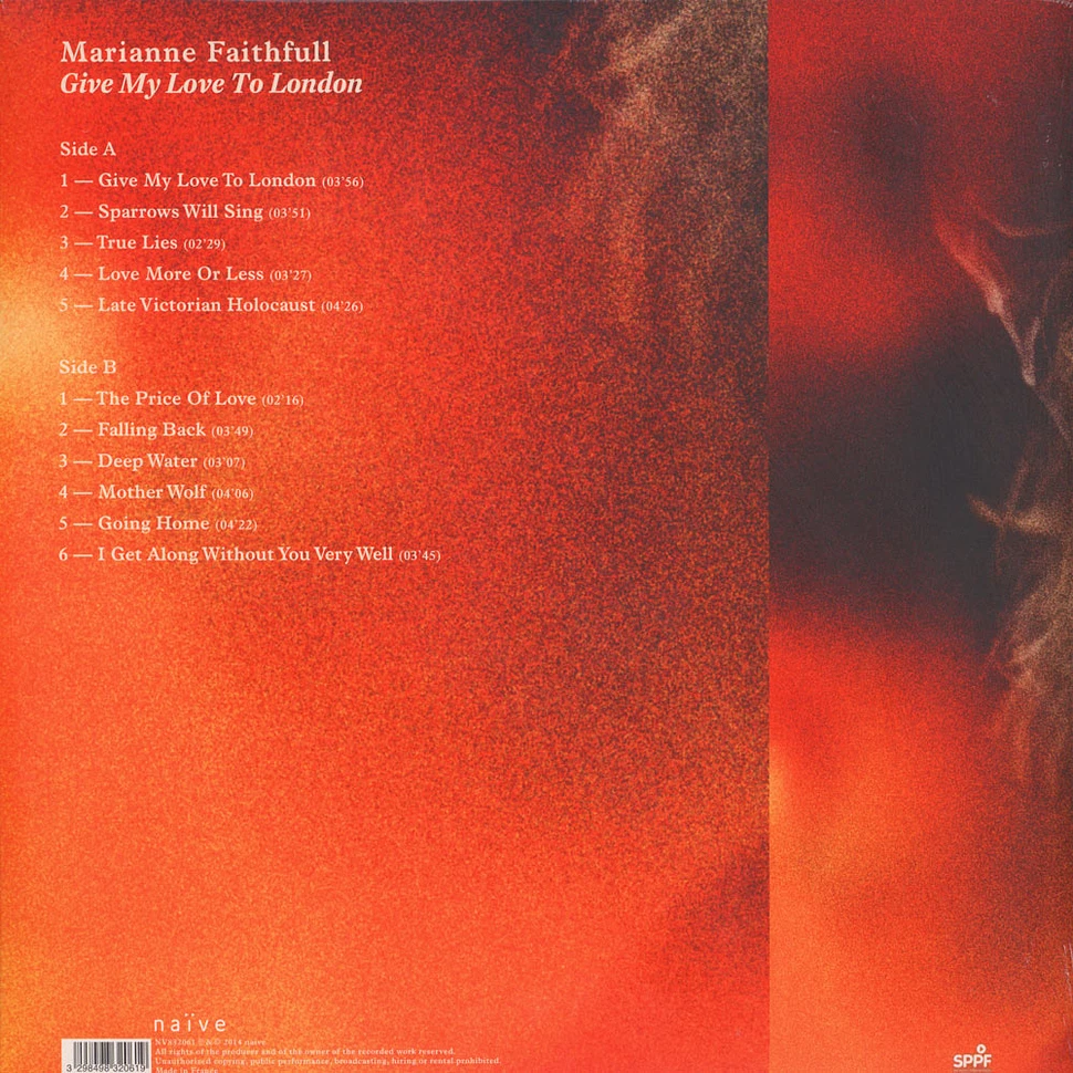 Marianne Faithful - Give My Love To London