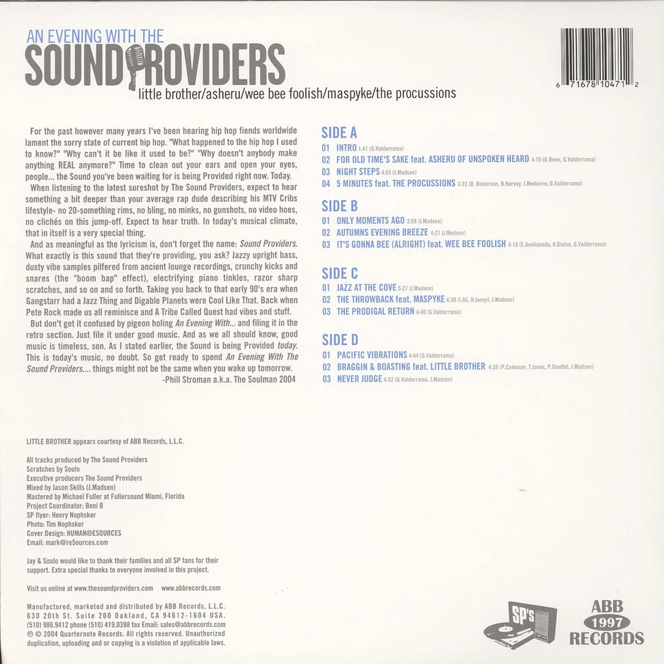 Sound Providers - An Evening With The Sound Providers - Vinyl 2LP