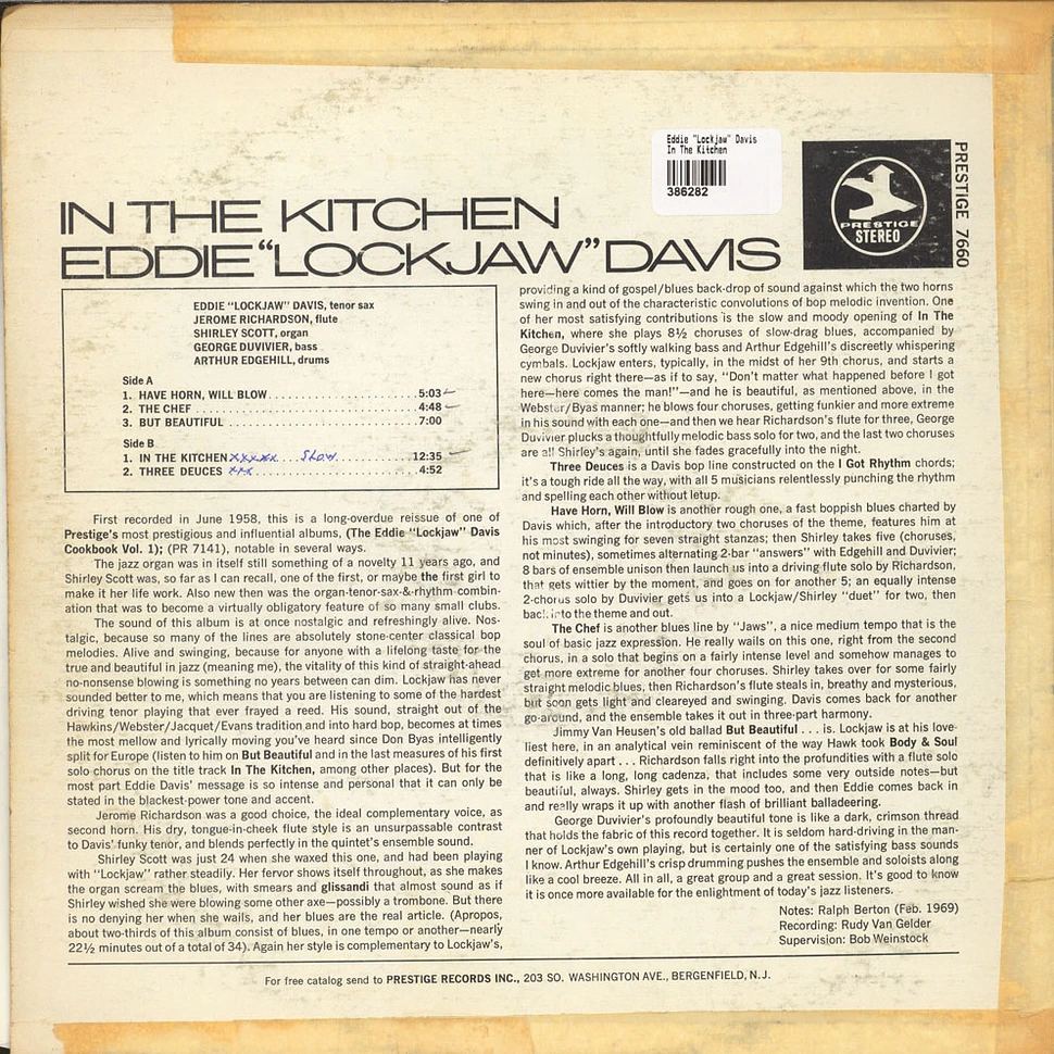 Eddie "Lockjaw" Davis - In The Kitchen