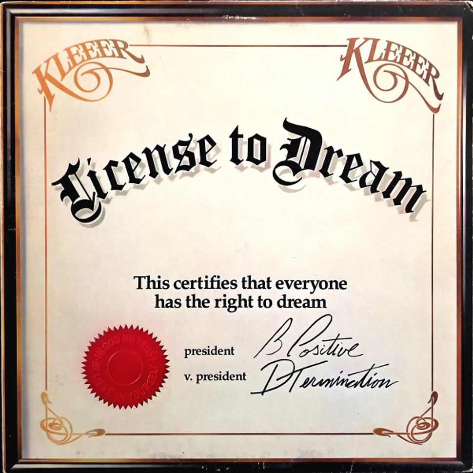 Kleeer - License To Dream