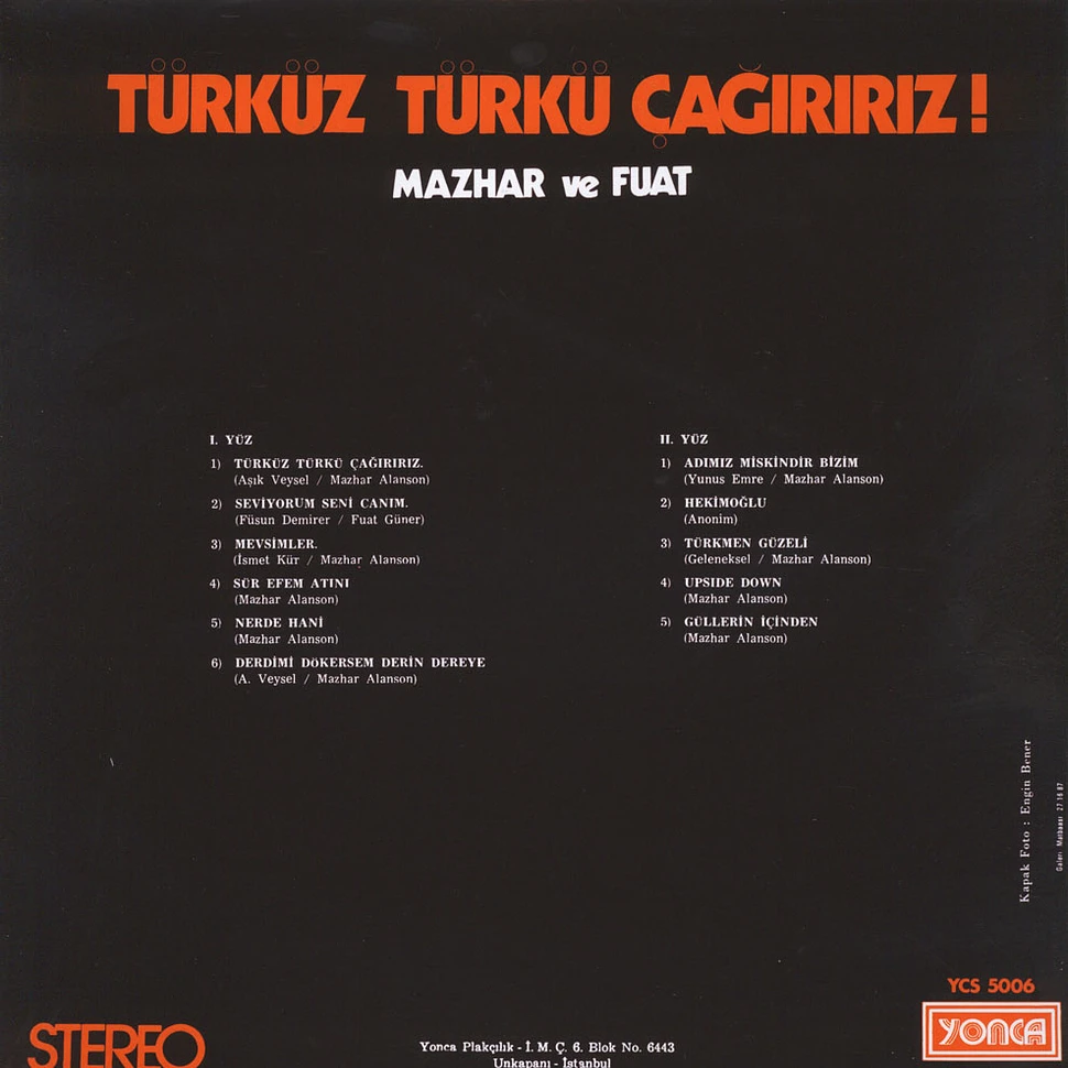 Mazhar Ve Fuat - Türküz Türkü Cagiriz!