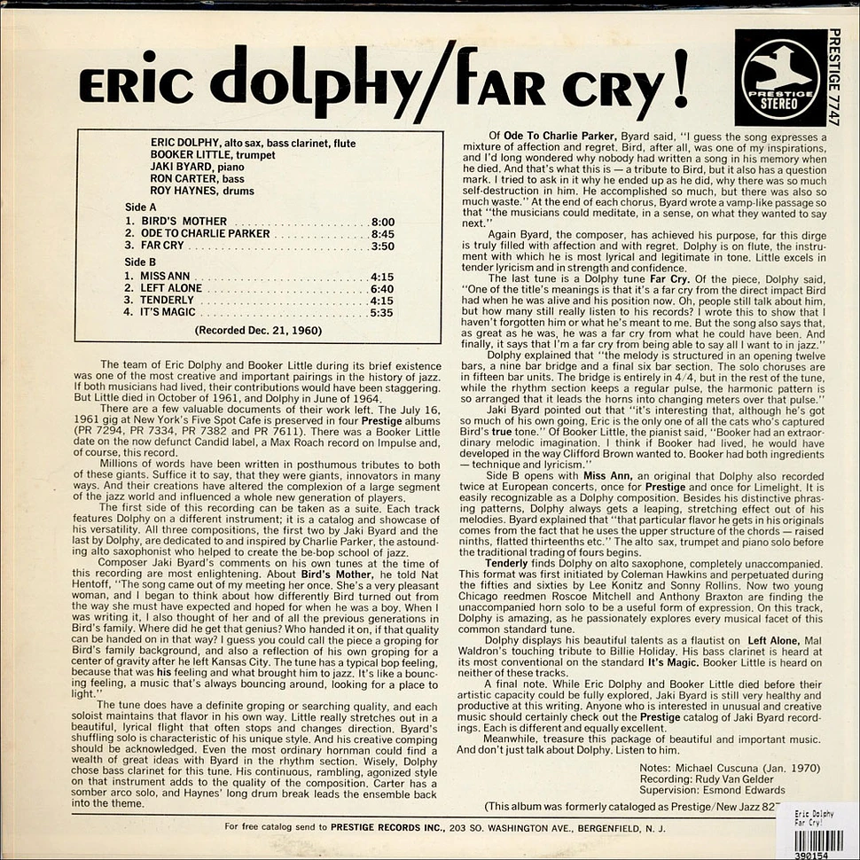 Eric Dolphy - Far Cry!