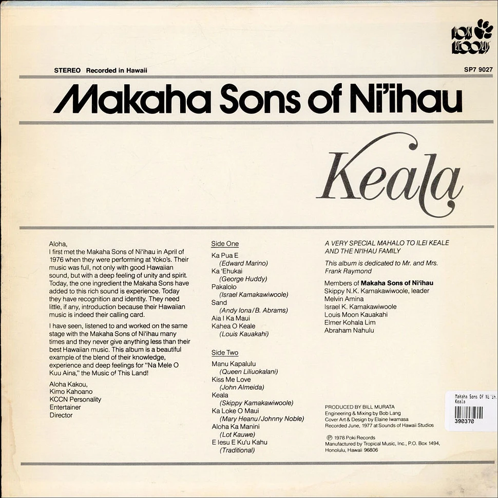 The Makaha Sons Of Ni'ihau - Keala