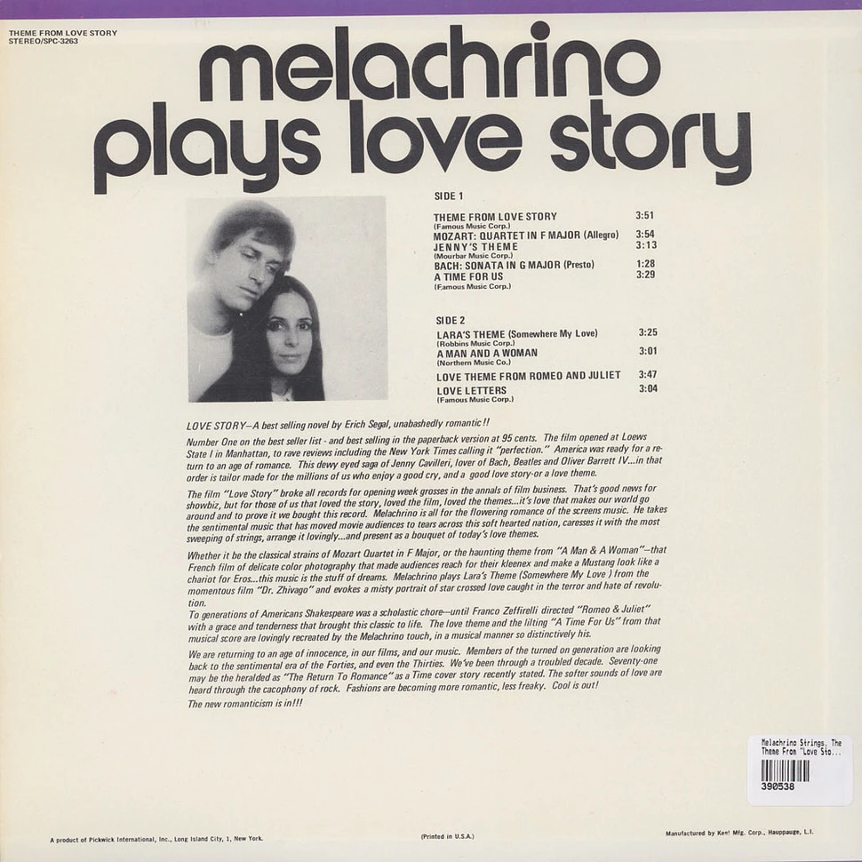 The Melachrino Strings - Theme From "Love Story" Played By The Melachrino Strings