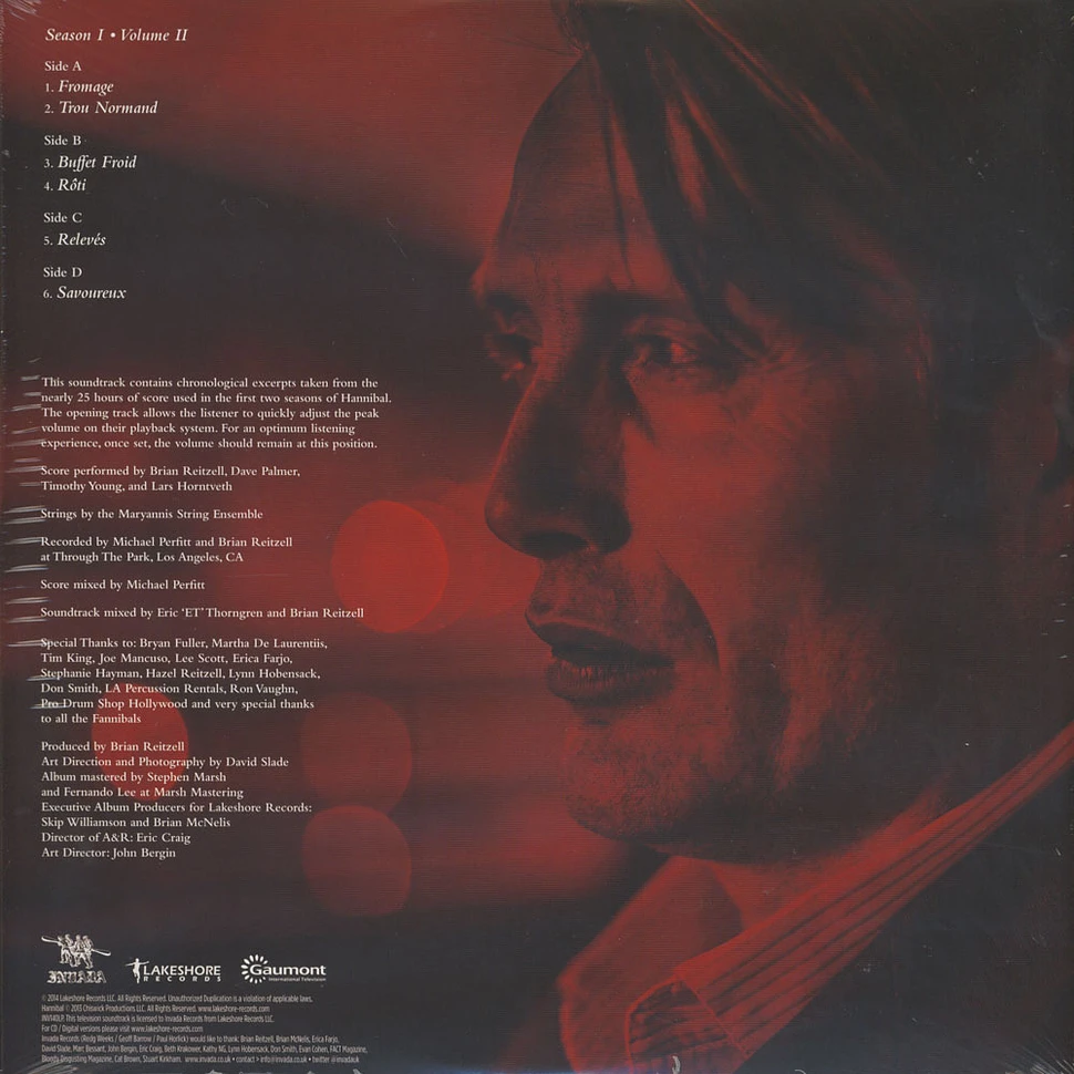 Brian Reitzell - OST Hannibal Season 1 Volume 2 Grape Vinyl Edition