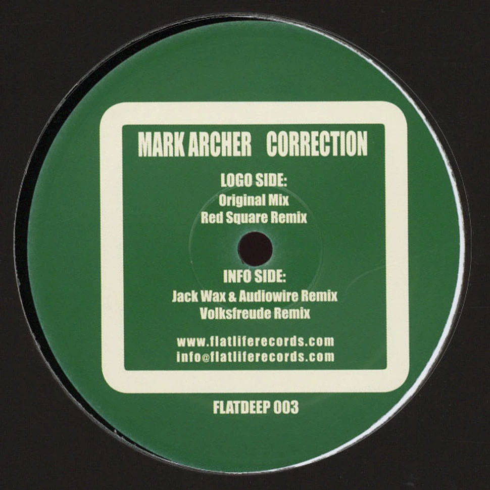 Mark Archer - Correction
