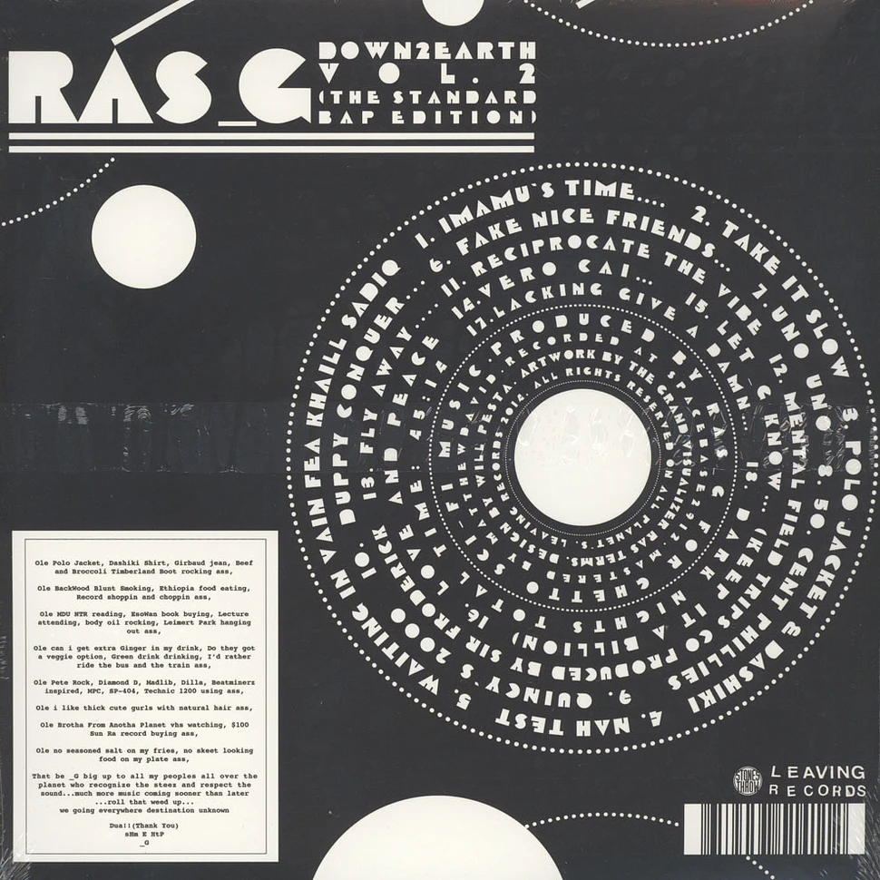 Ras G - Down 2 Earth Volume 2 (The Standard Boom Bap Edition)