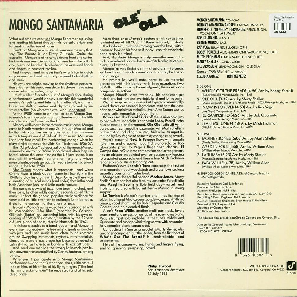 Mongo Santamaria - Olé Ola