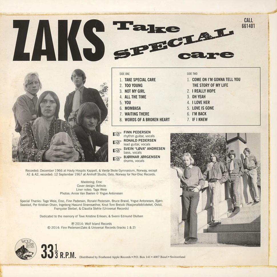 Zaks - Take Special Care