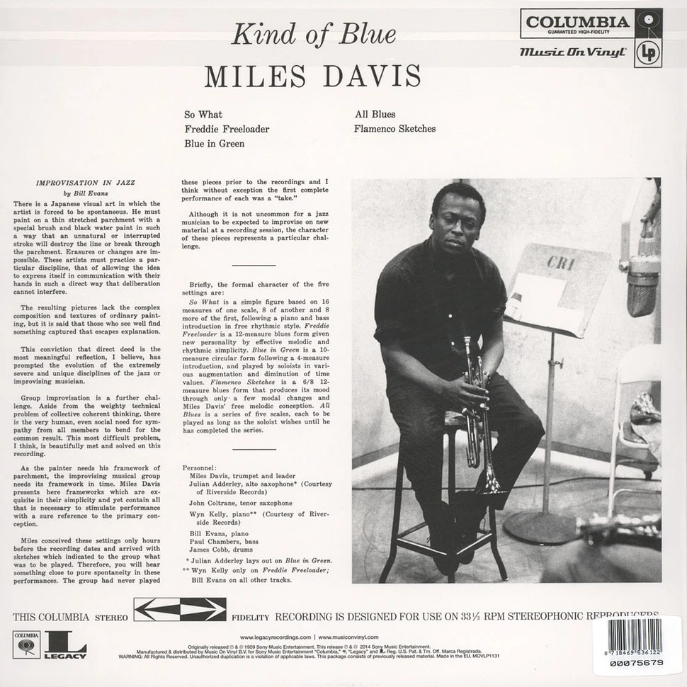 Miles Davis - Kind Of Blue Black Vinyl Edition