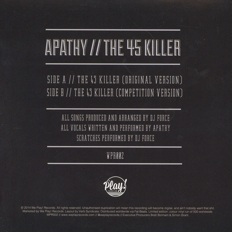 Apathy - The 45 Killer