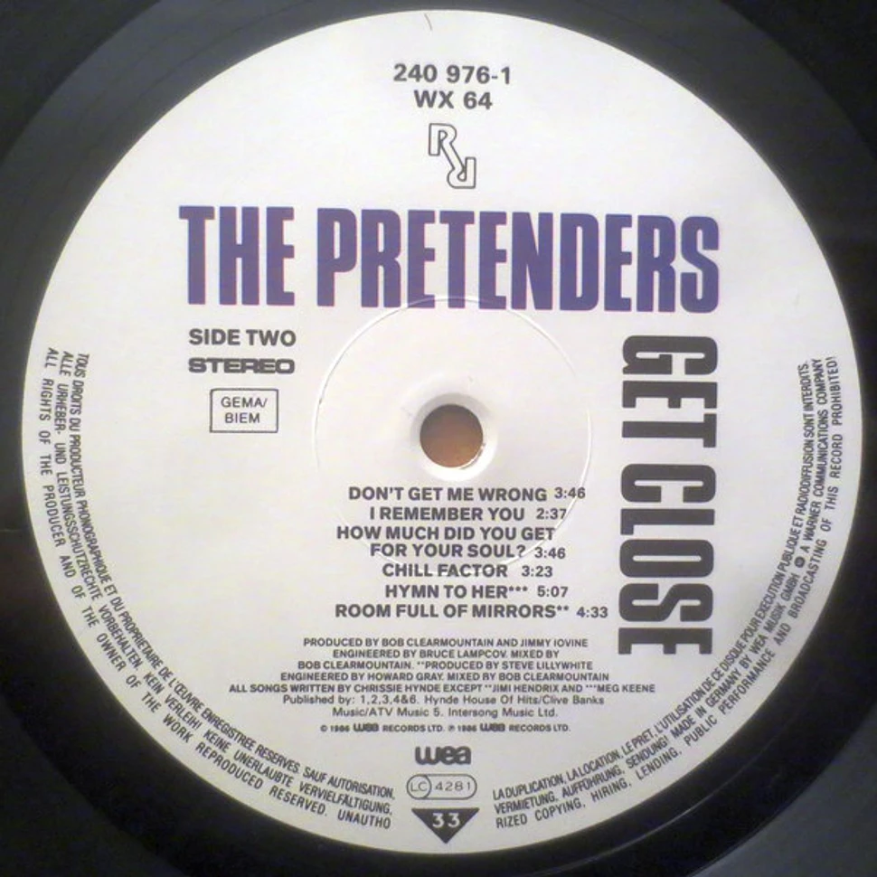 The Pretenders - Get Close