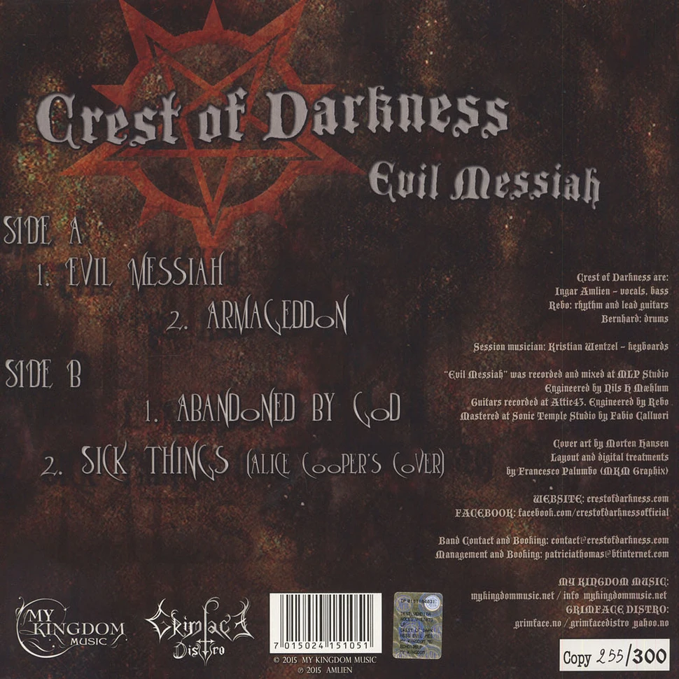 Crest Of Darkness - Evil Messiah