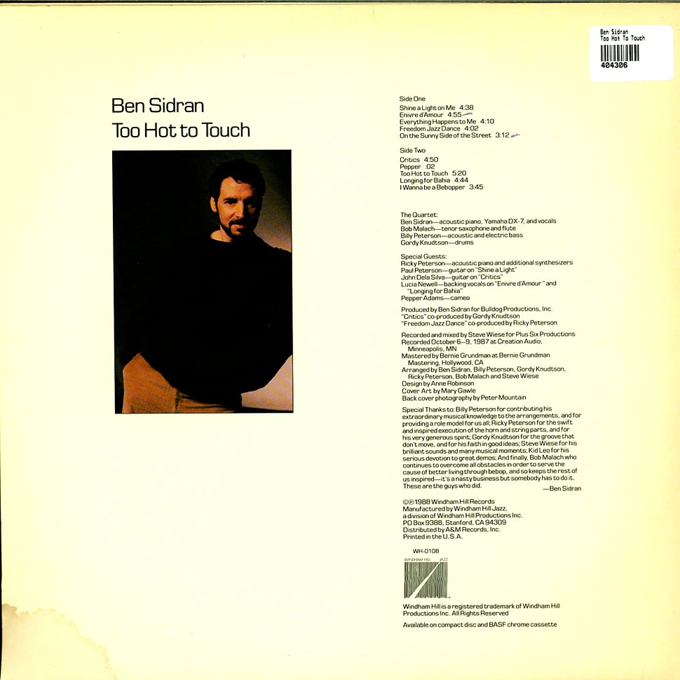 Ben Sidran - Too Hot To Touch