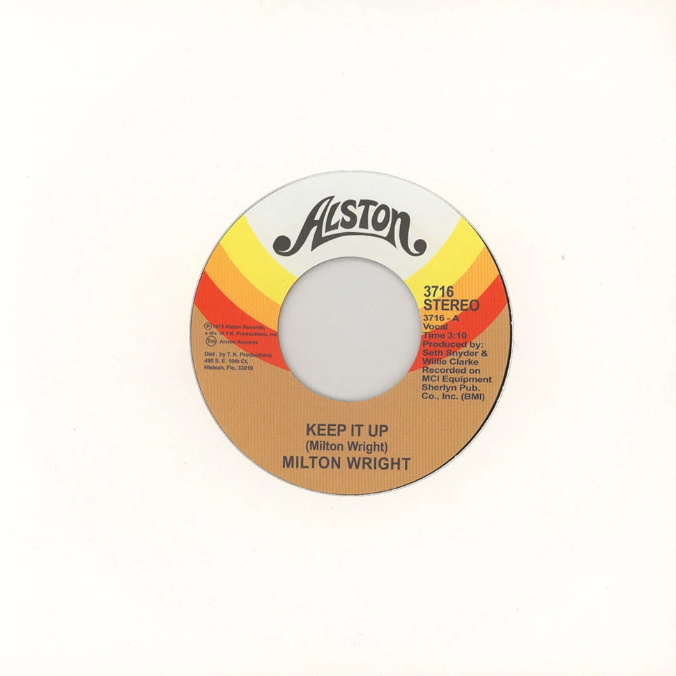 Milton Wright Keep It Up Vinyl 7 2015 UK Original HHV Milton Wright Keep It Up Vinyl 7 2015 UK Original HHV
