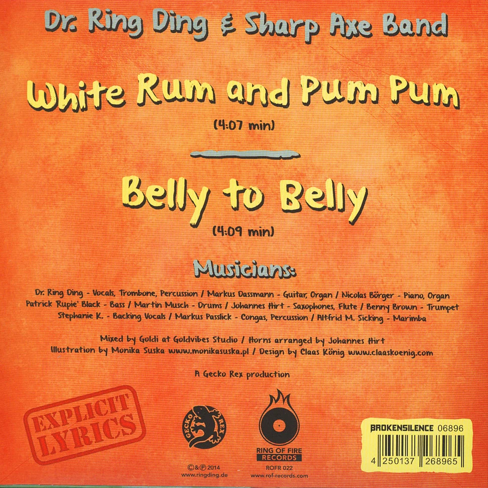Dr. Ring Ding & Sharp Axe Band - White Rum & Pum Pum / Belly To Belly
