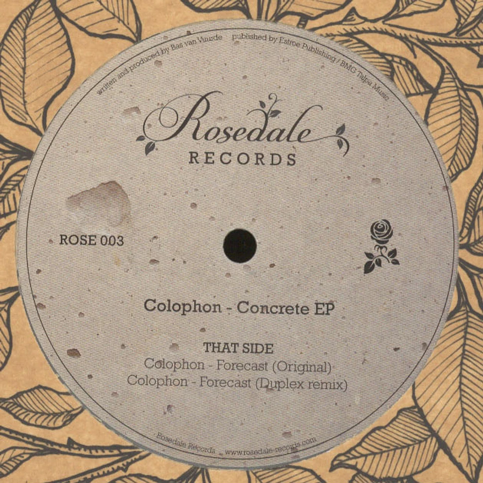 Colophon - Concrete EP