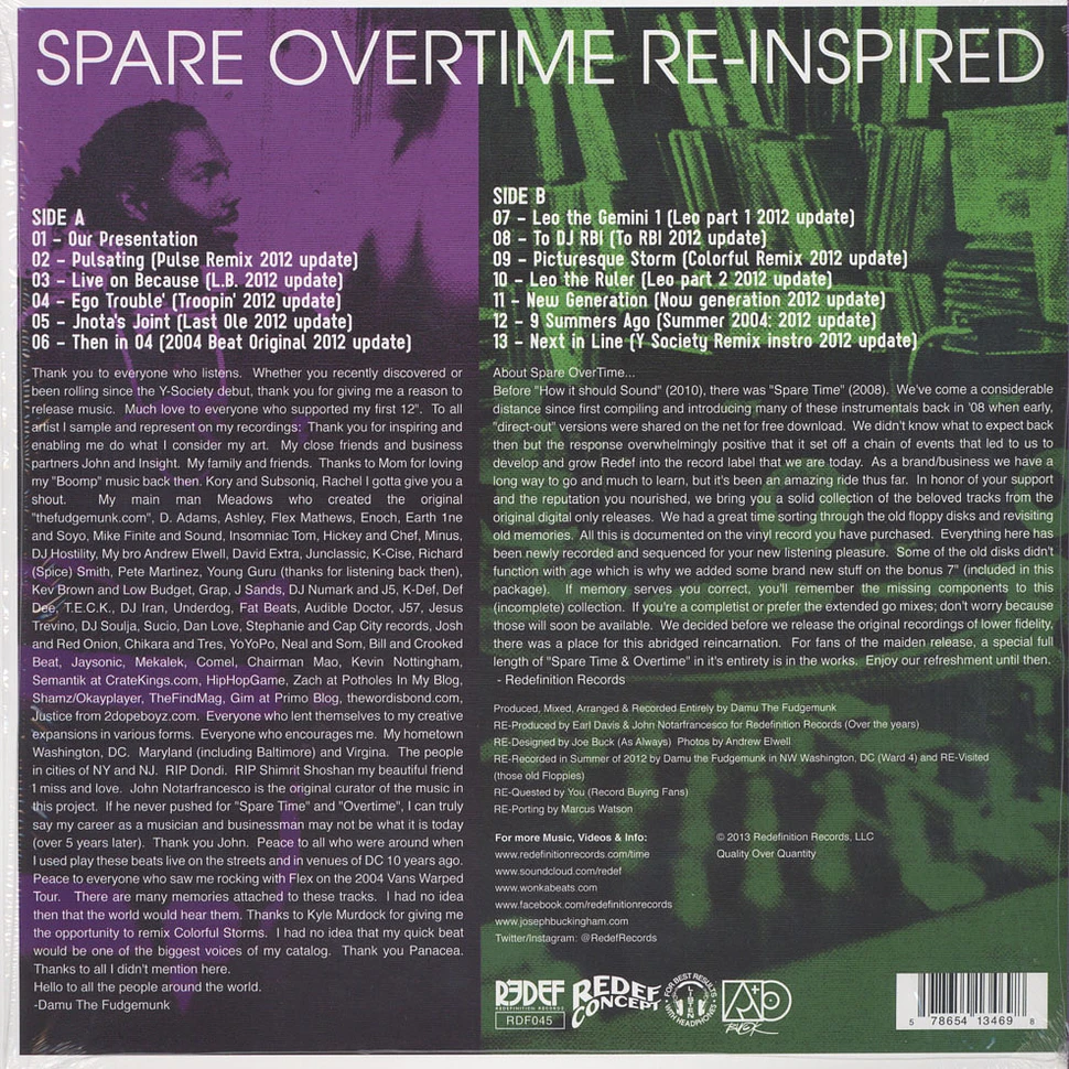 Damu The Fudgemunk - Spare Overtime Green Vinyl Edition