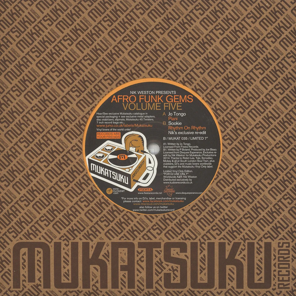Nik Weston presents - Afro Funk Gems Volume 5 Limited Edition
