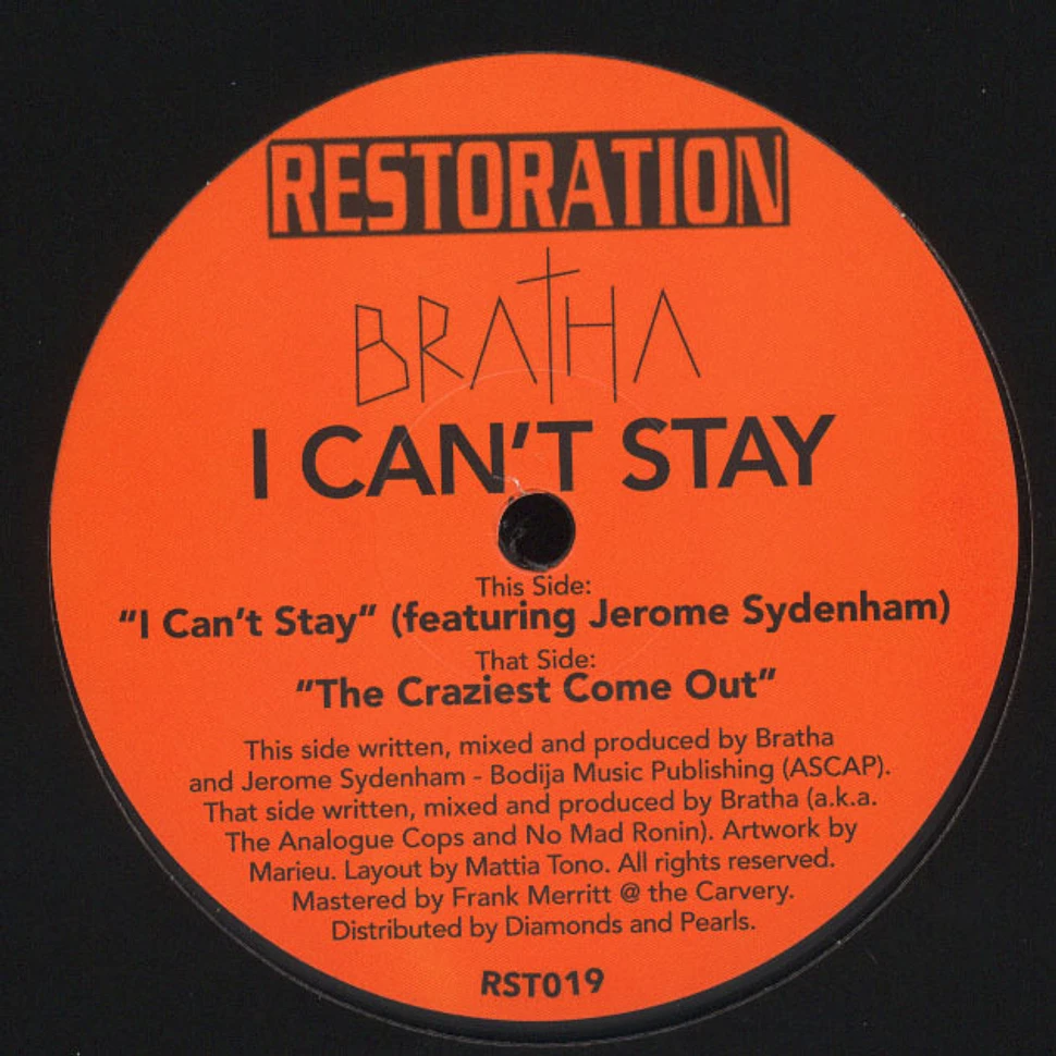Bratha - I Can't Stay