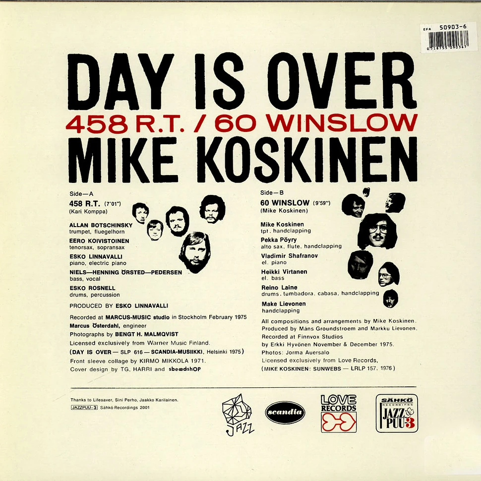 Day Is Over / Mike Koskinen - 458 R.T. / 60 Winslow